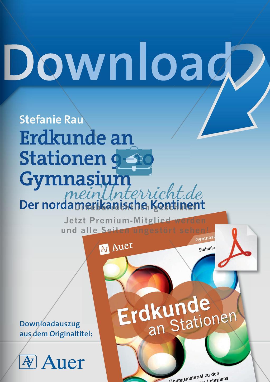 Erdkunde an Stationen: Der nordamerikanische Kontinent Preview 1