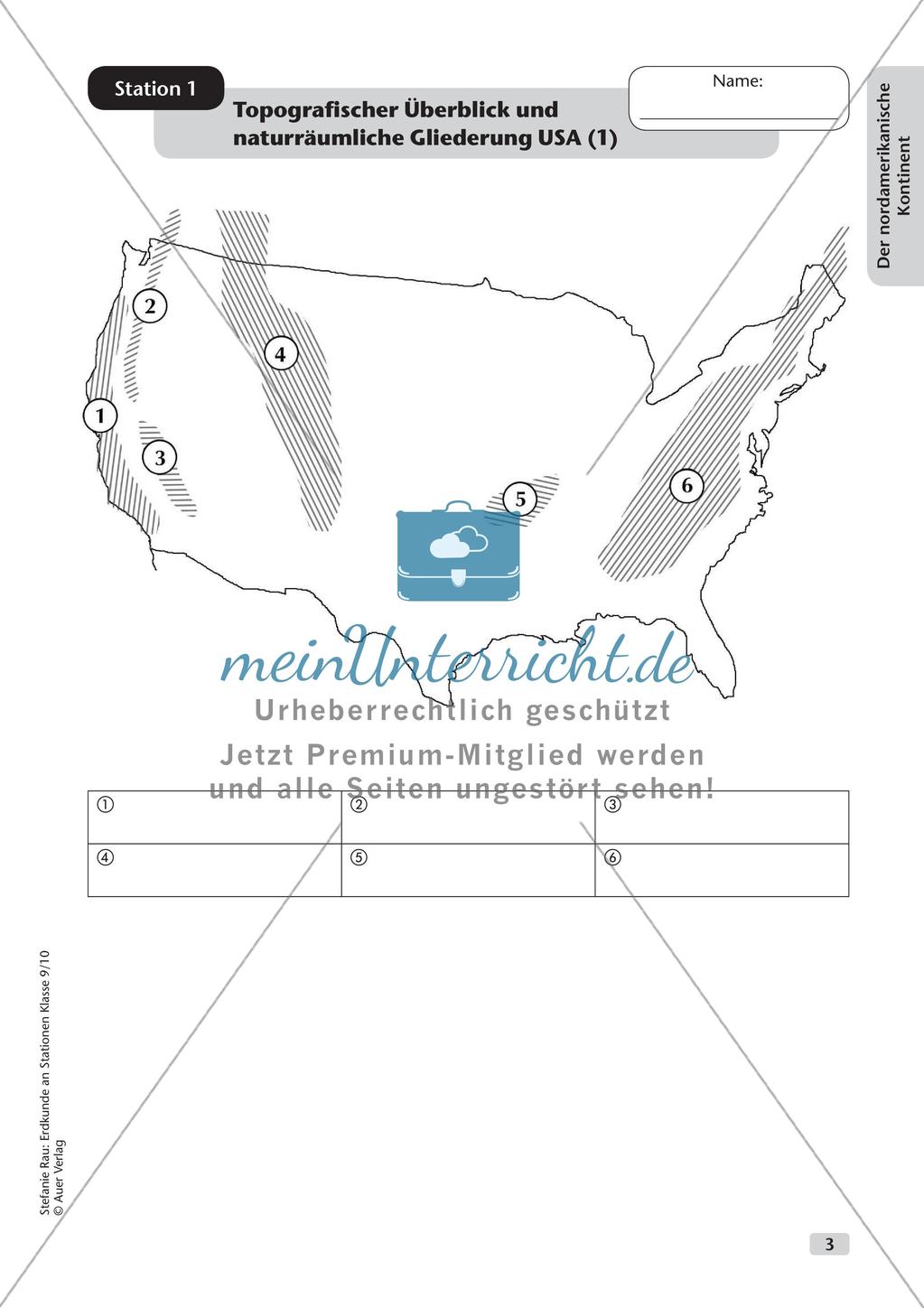 Erdkunde an Stationen: Der nordamerikanische Kontinent Preview 5