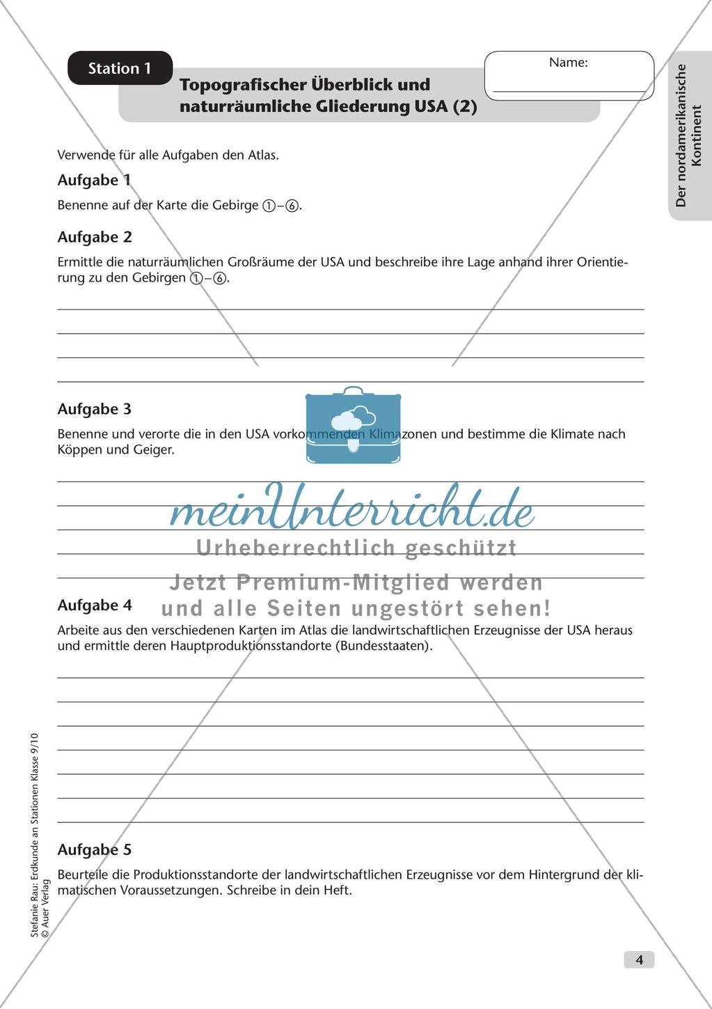 Erdkunde an Stationen: Der nordamerikanische Kontinent Preview 6
