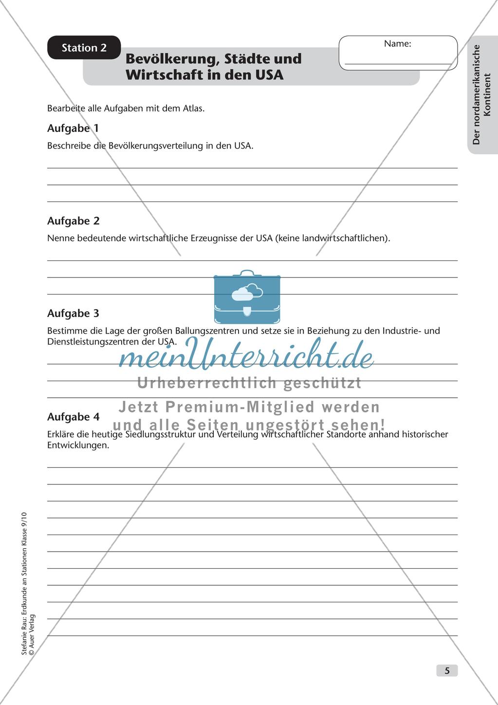Erdkunde an Stationen: Der nordamerikanische Kontinent Preview 7