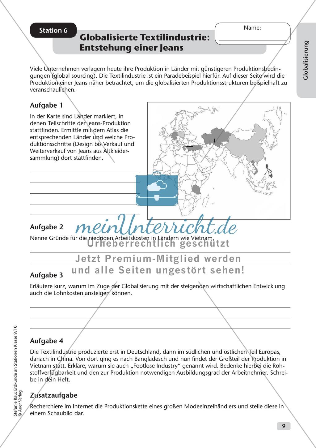 Erdkunde an Stationen: Globalisierung Preview 11