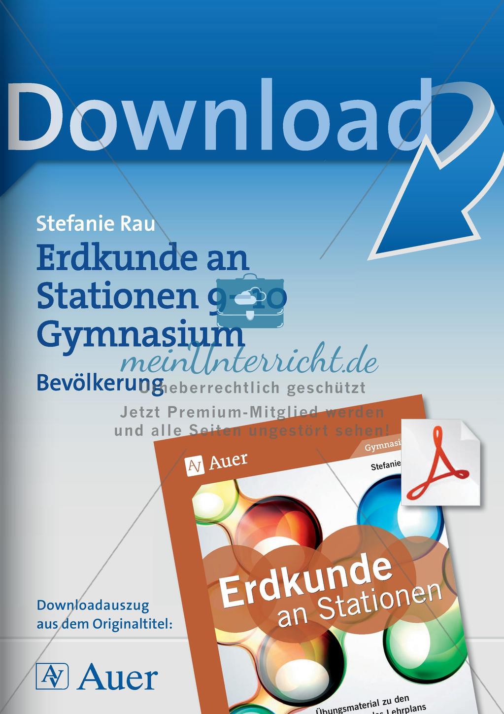 Erdkunde an Stationen: Bevölkerung Preview 1