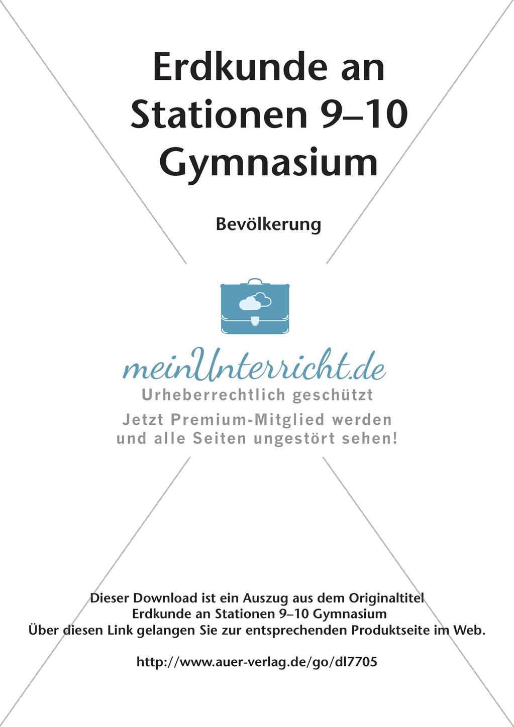 Erdkunde an Stationen: Bevölkerung Preview 2