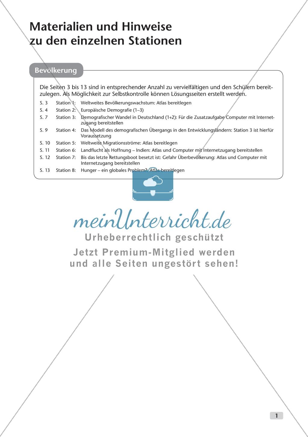 Erdkunde an Stationen: Bevölkerung Preview 3