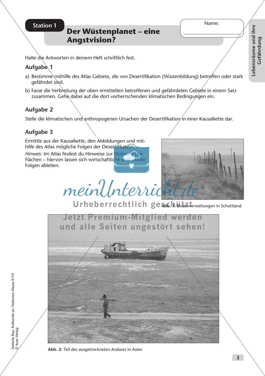 Erdkunde an Stationen: Lebensräume und ihre Gefährdung Preview 5