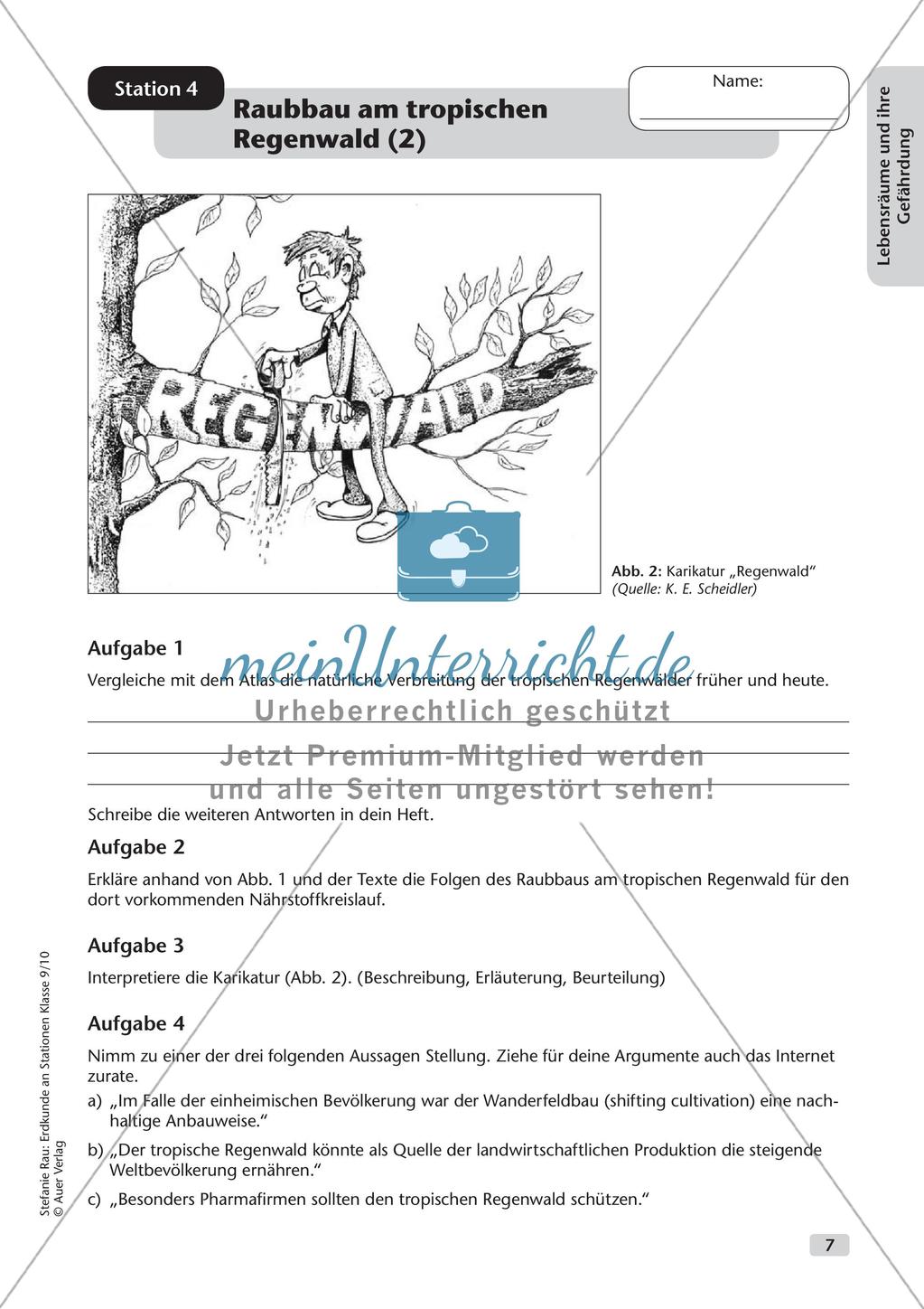 Erdkunde an Stationen: Lebensräume und ihre Gefährdung Preview 9