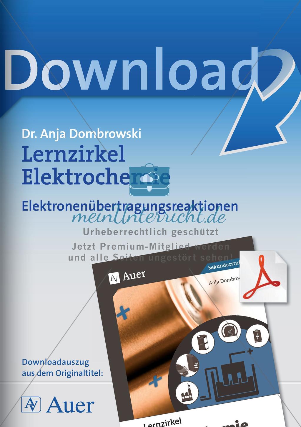 Lernzirkel Elektrochemie: Elektronenübertragungsreaktionen Preview 1