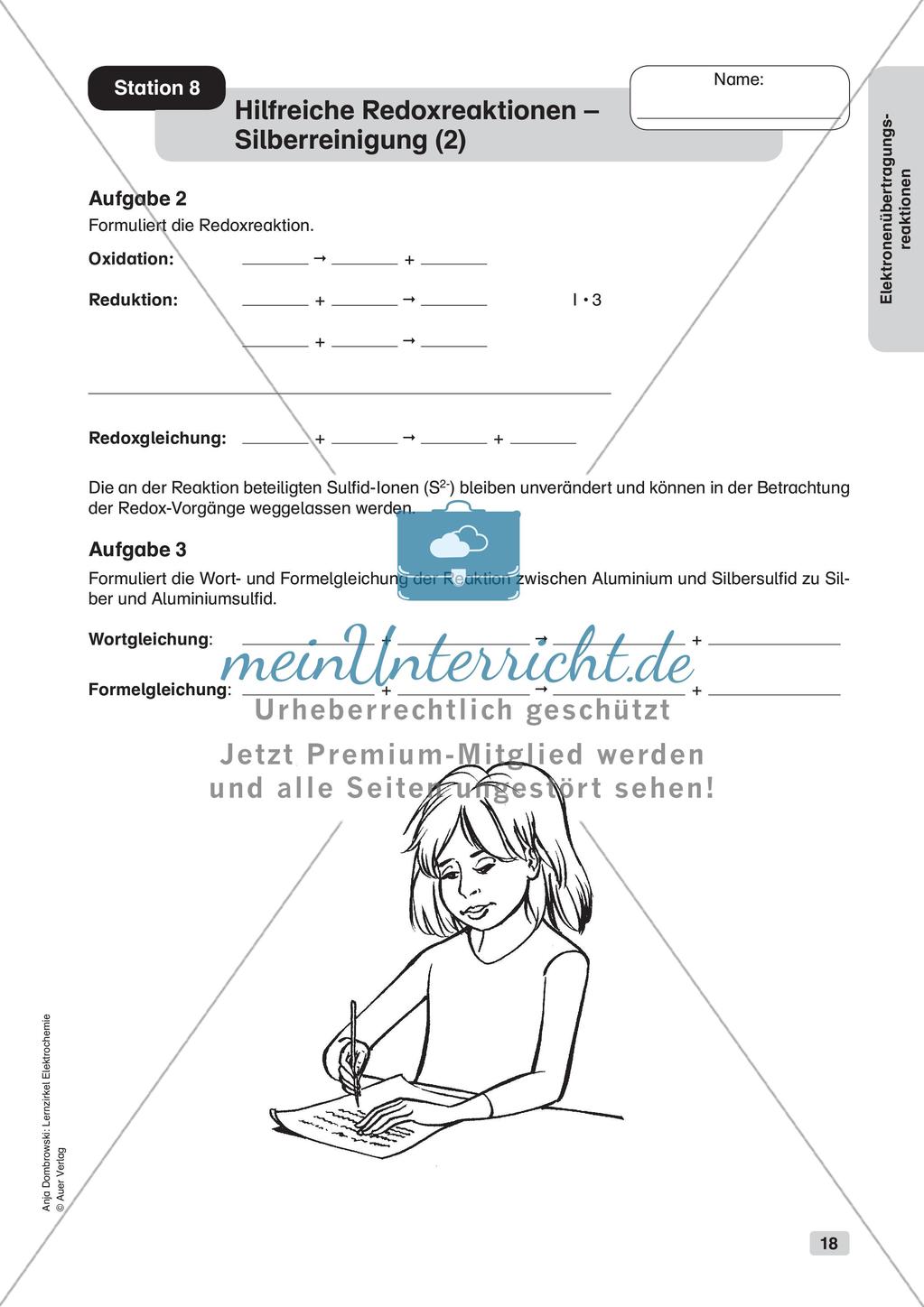 Lernzirkel Elektrochemie: Elektronenübertragungsreaktionen Preview 20