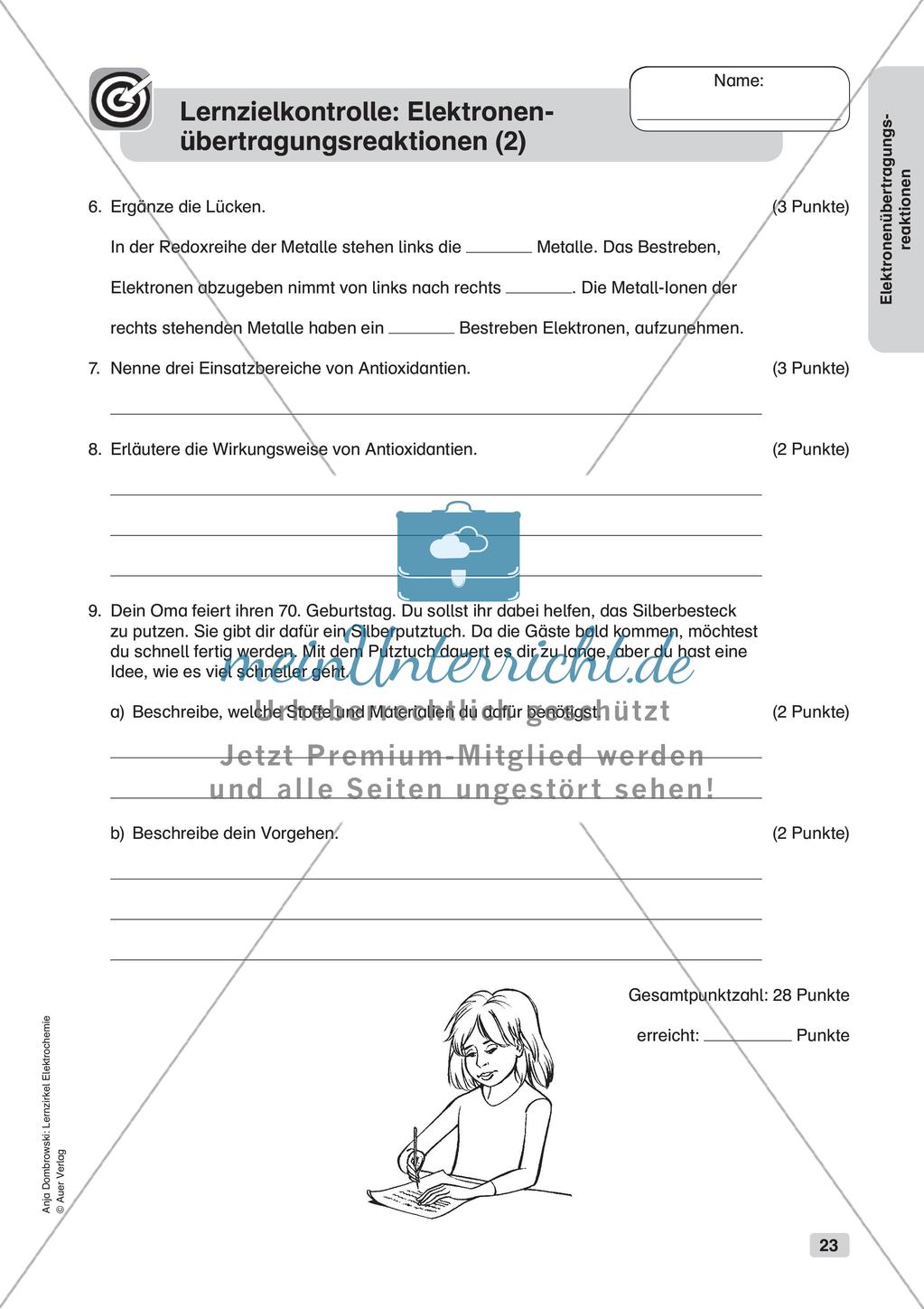 Lernzirkel Elektrochemie: Elektronenübertragungsreaktionen Preview 25