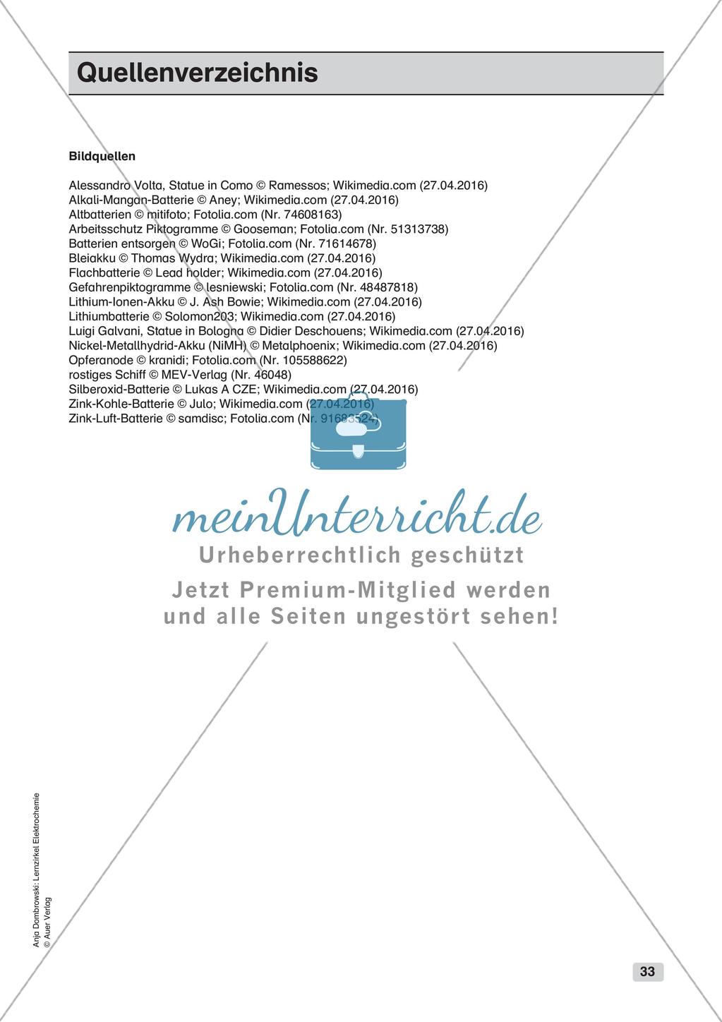 Lernzirkel Elektrochemie: Elektronenübertragungsreaktionen Preview 35
