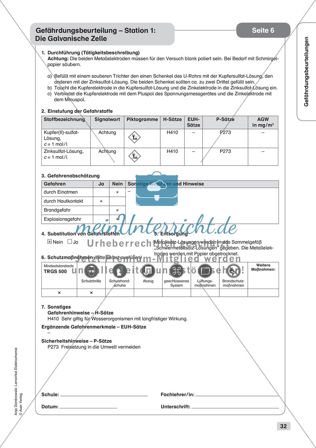 Lernzirkel Elektrochemie: Elektrochemische Spannungsquellen Preview 34