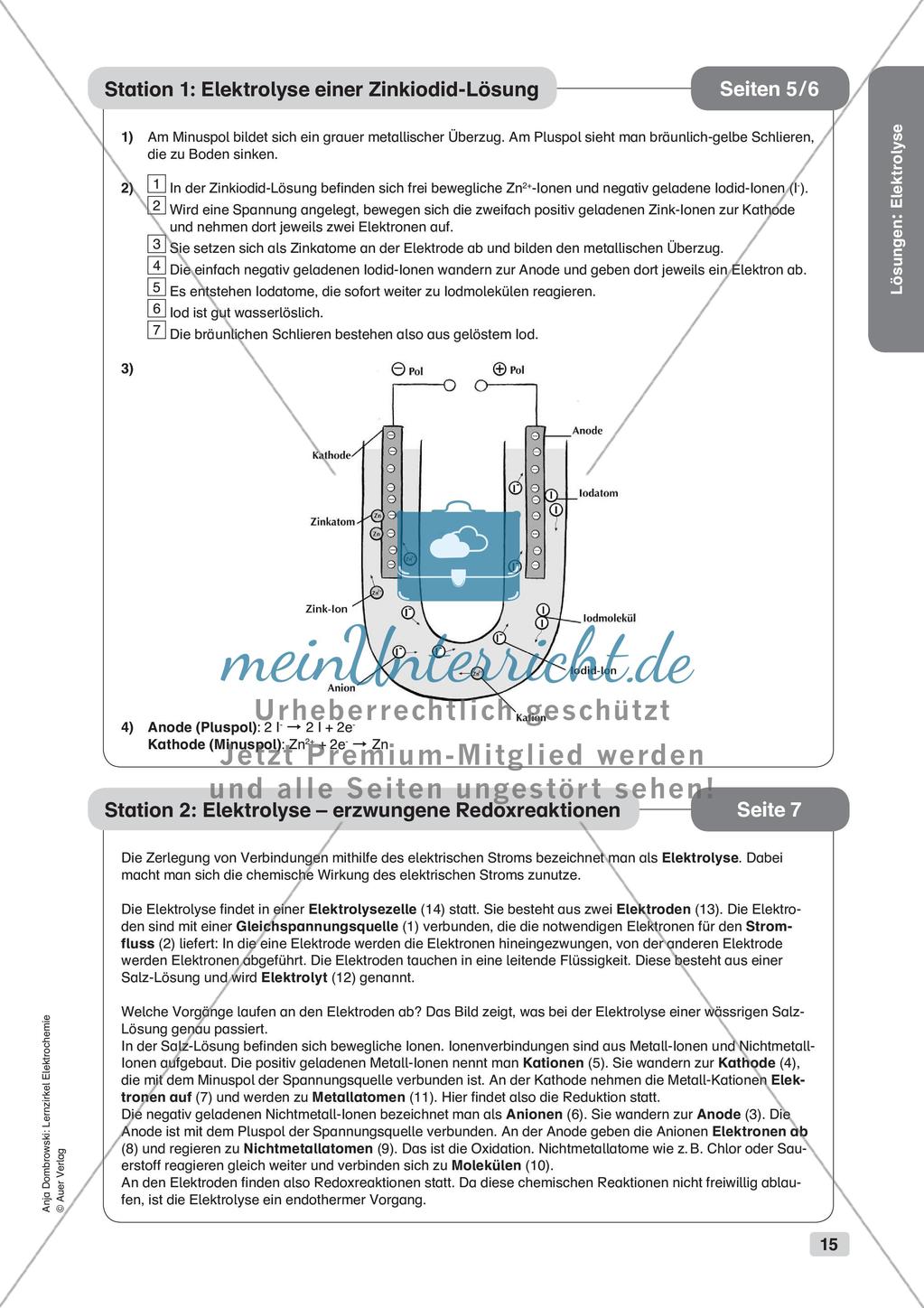 Lernzirkel Elektrochemie: Elektrolyse Preview 17