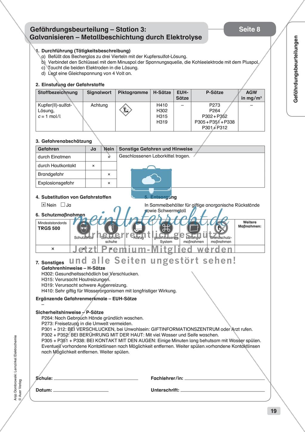 Lernzirkel Elektrochemie: Elektrolyse Preview 21