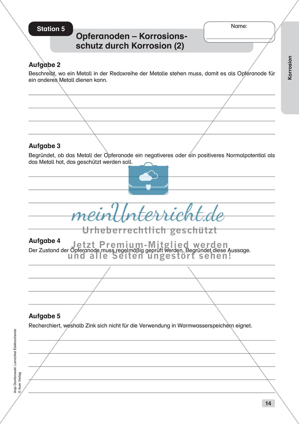 Lernzirkel Elektrochemie: Korrosion Preview 16