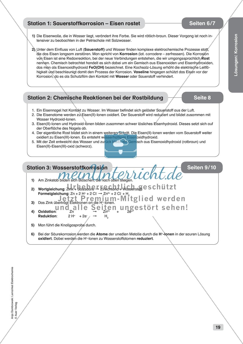 Lernzirkel Elektrochemie: Korrosion Preview 21