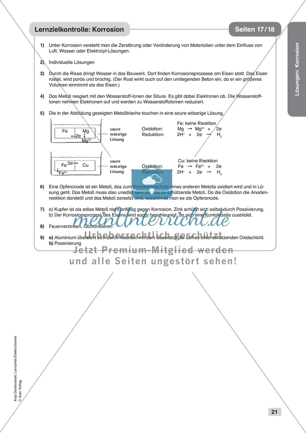 Lernzirkel Elektrochemie: Korrosion Preview 23