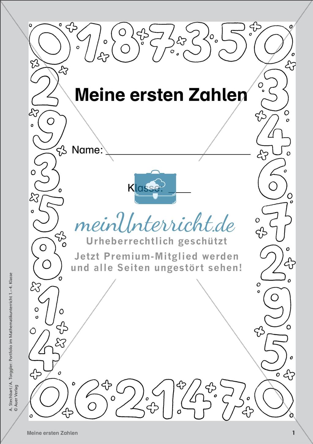 Portfolio im Mathematikunterricht - Meine ersten Zahlen Preview 3