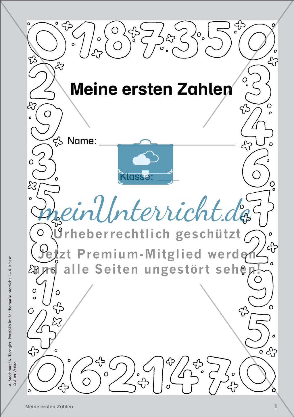 Portfolio im Mathematikunterricht - Meine ersten Zahlen Preview 3