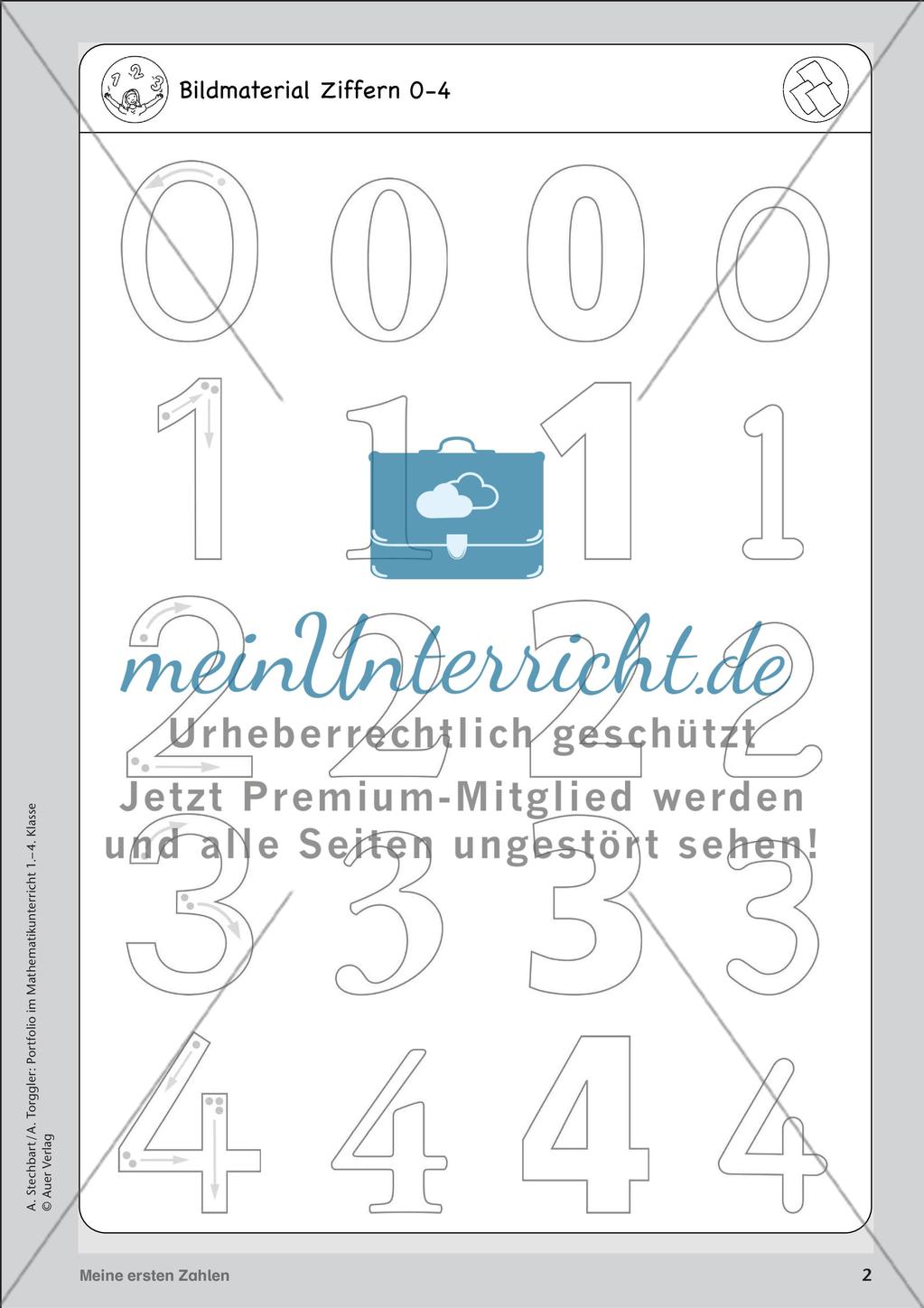 Portfolio im Mathematikunterricht - Meine ersten Zahlen Preview 4