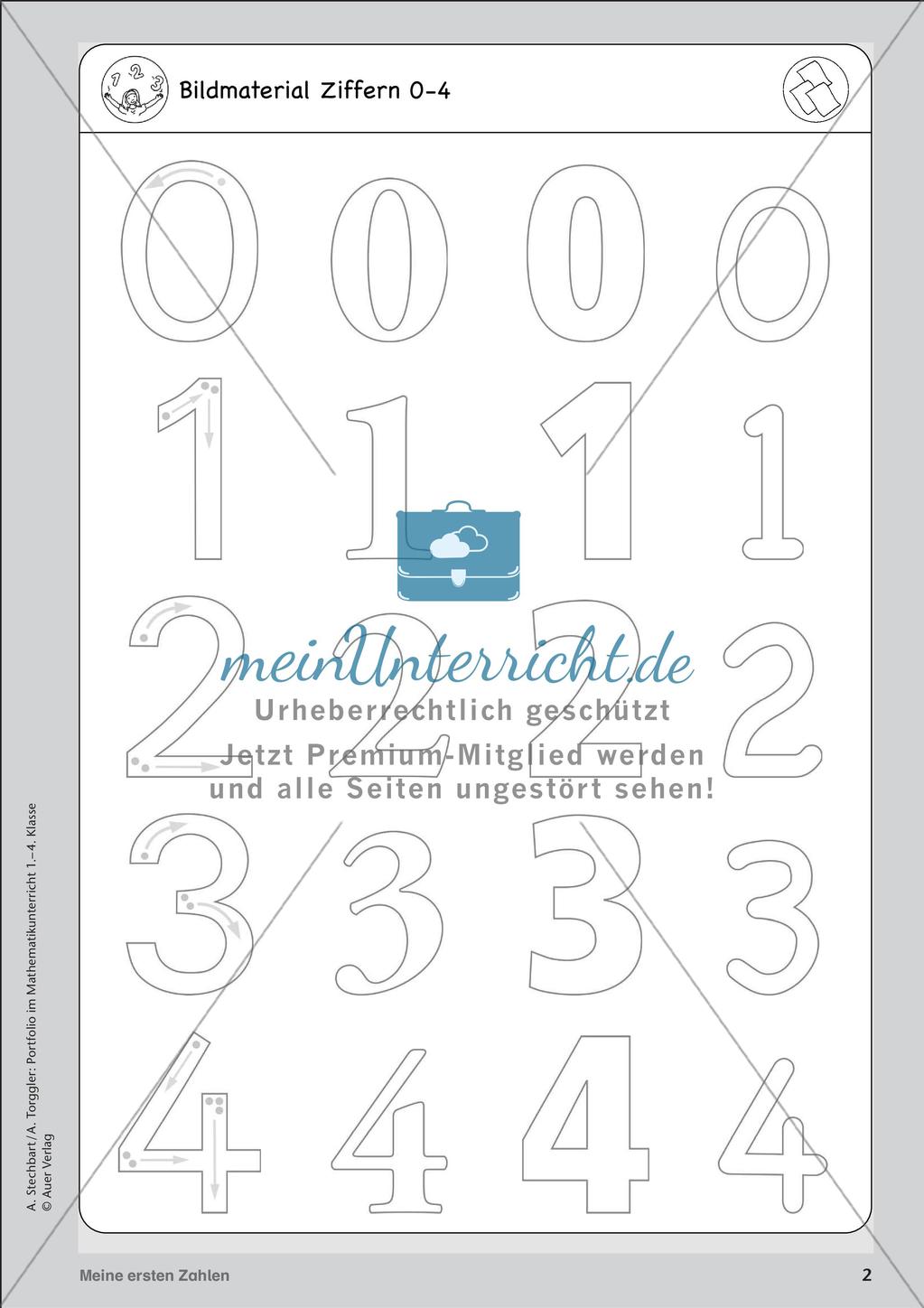 Portfolio im Mathematikunterricht - Meine ersten Zahlen Preview 4