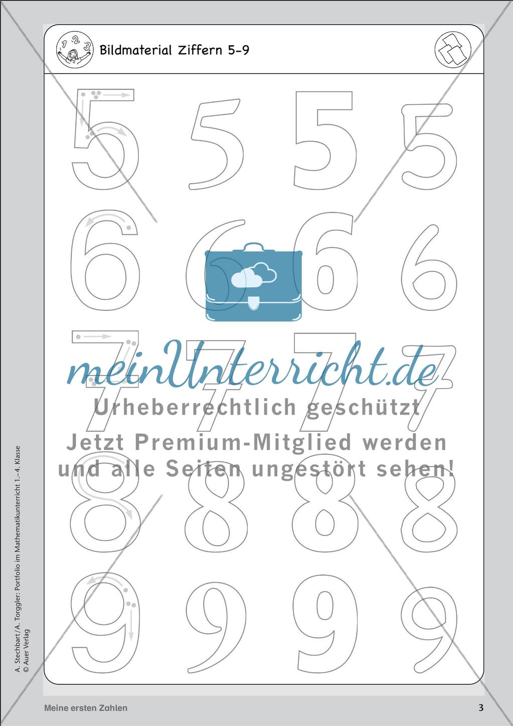 Portfolio im Mathematikunterricht - Meine ersten Zahlen Preview 5