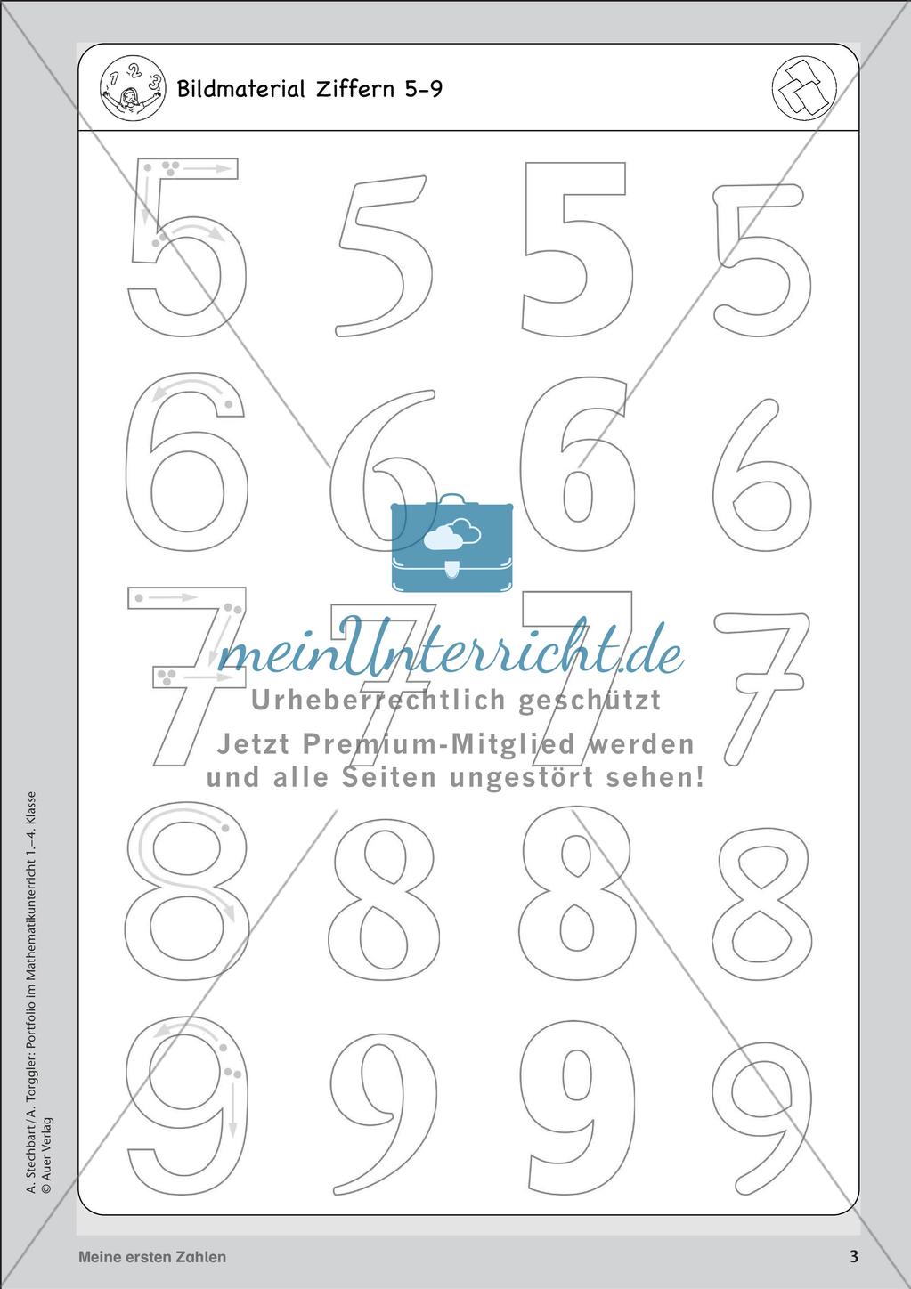 Portfolio im Mathematikunterricht - Meine ersten Zahlen Preview 5