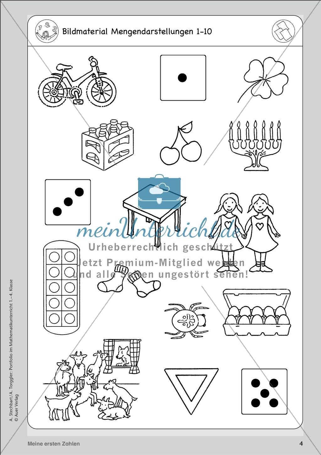 Portfolio im Mathematikunterricht - Meine ersten Zahlen Preview 6