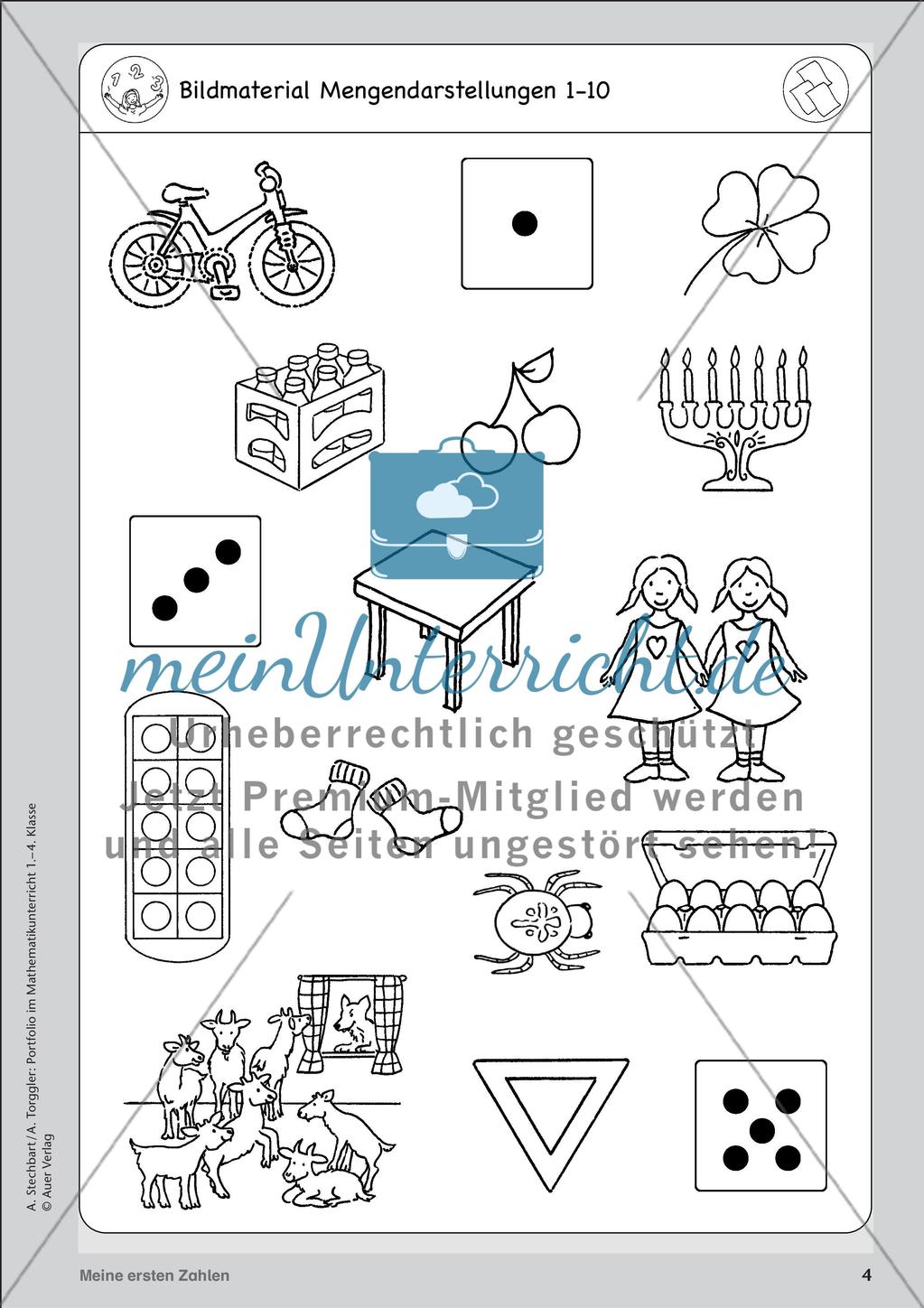 Portfolio im Mathematikunterricht - Meine ersten Zahlen Preview 6
