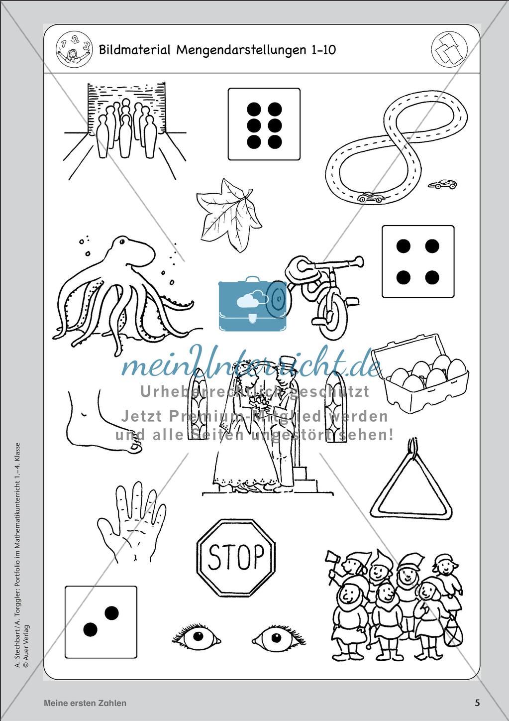 Portfolio im Mathematikunterricht - Meine ersten Zahlen Preview 7