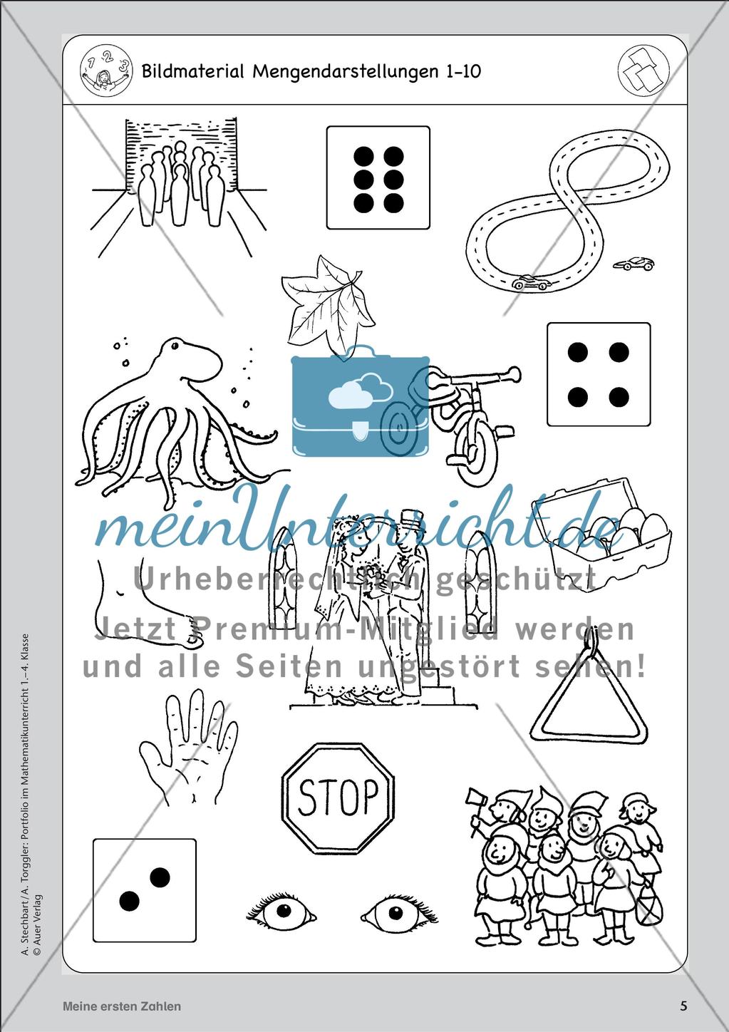 Portfolio im Mathematikunterricht - Meine ersten Zahlen Preview 7