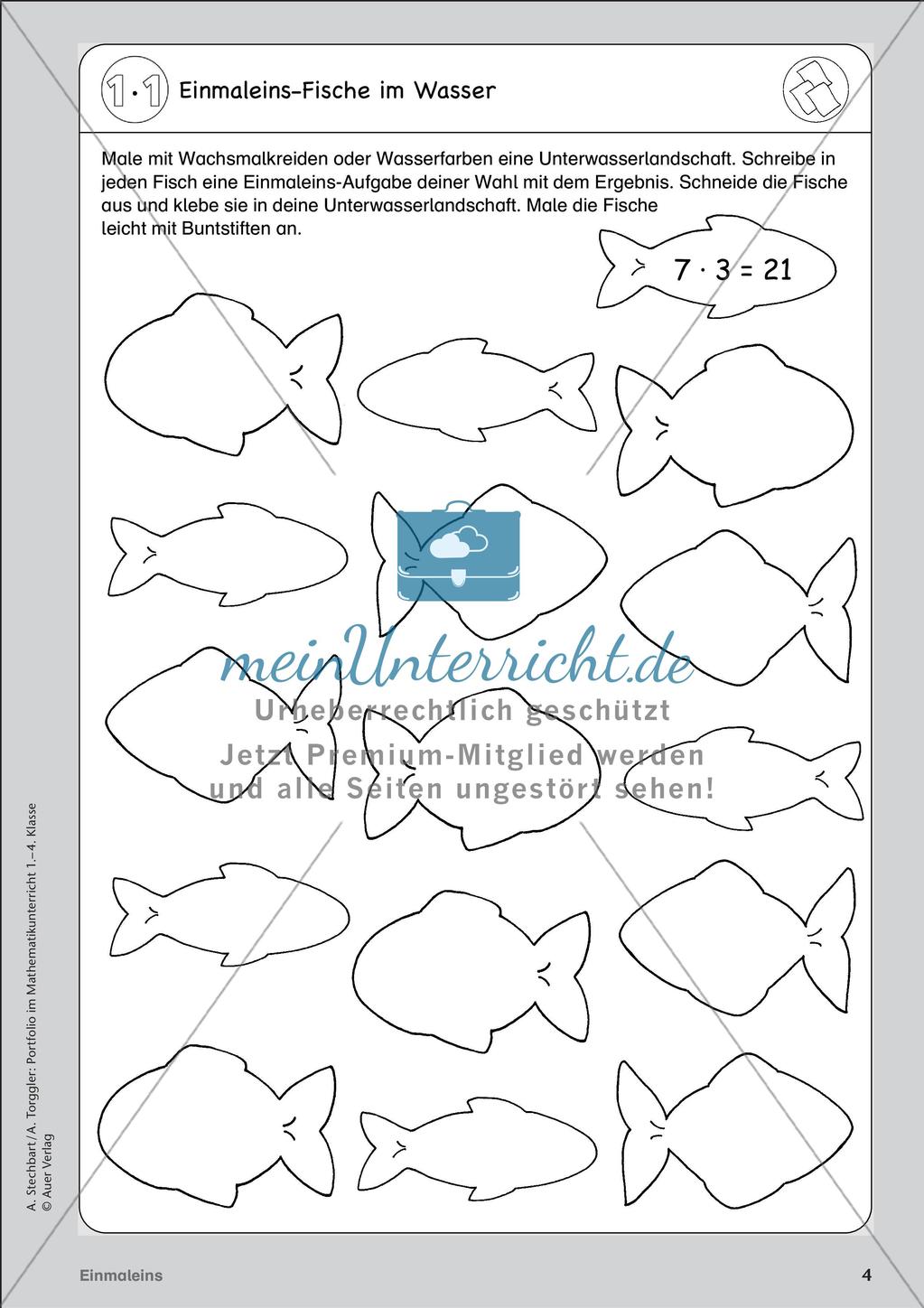 Portfolio im Mathematikunterricht - Einmaleins Preview 6