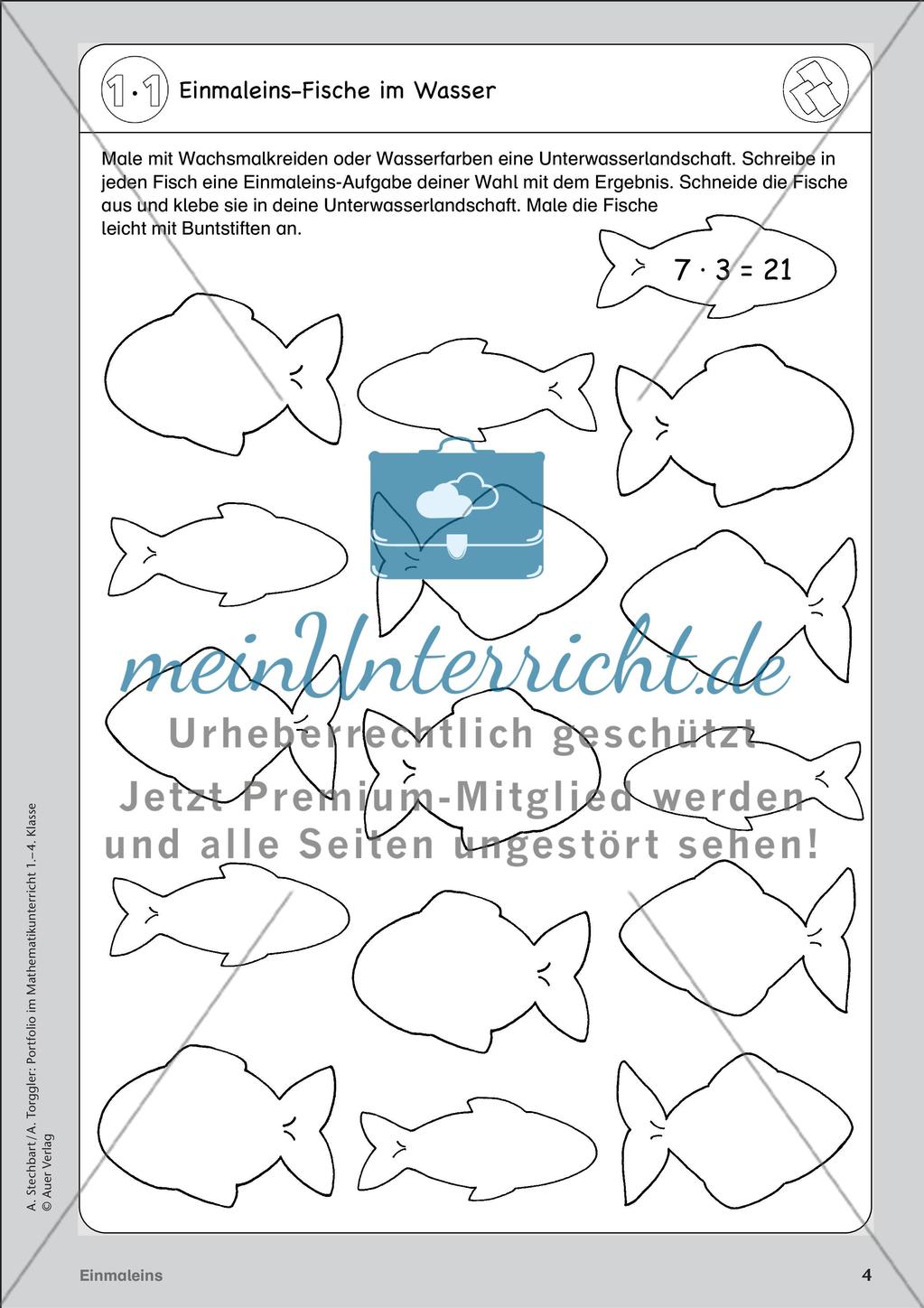 Portfolio im Mathematikunterricht - Einmaleins Preview 6