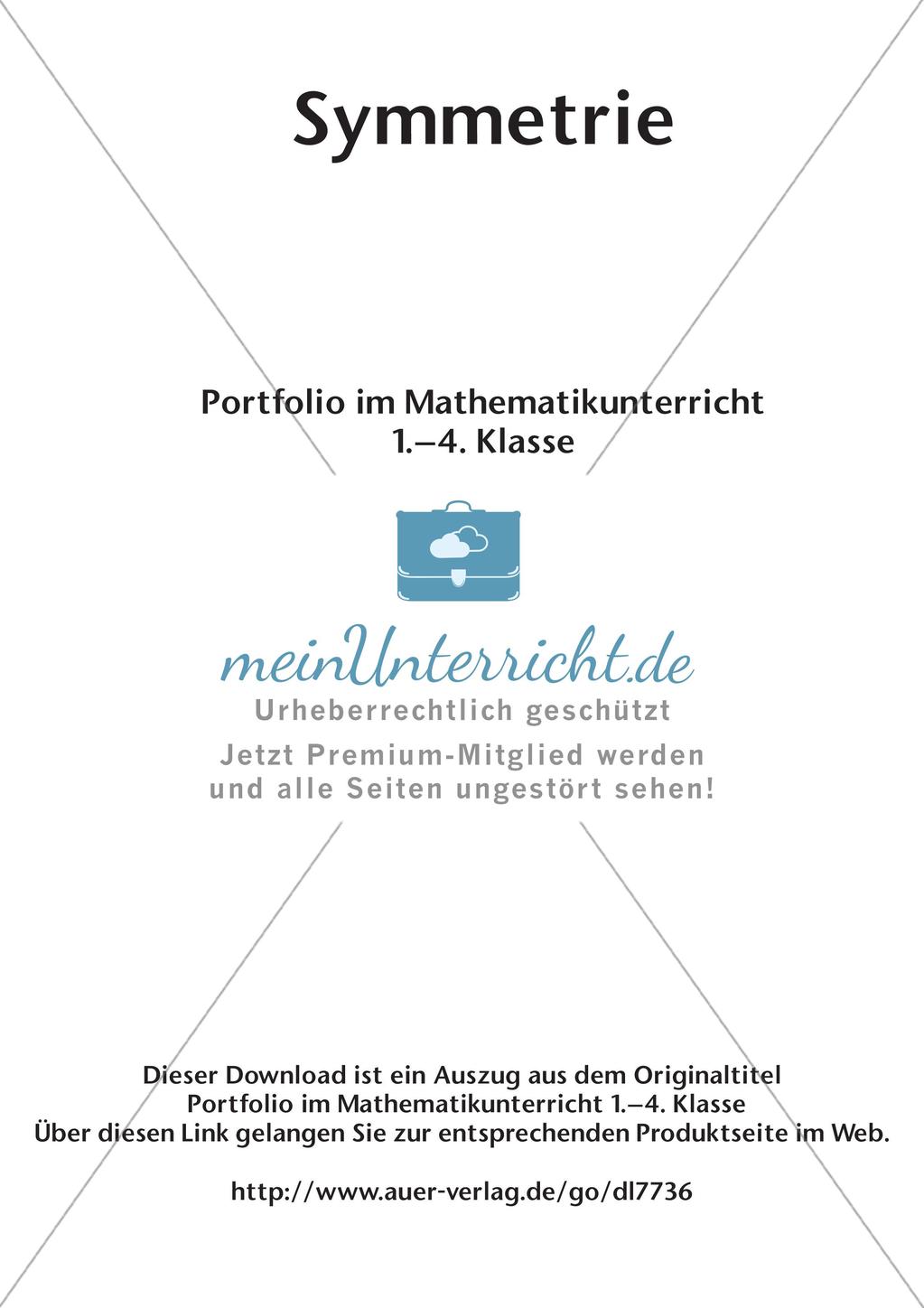 Portfolio im Mathematikunterricht - Symmetrie Preview 2