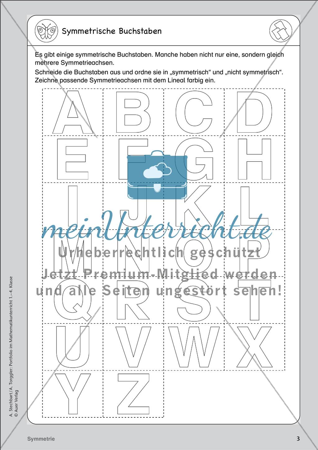 Portfolio im Mathematikunterricht - Symmetrie Preview 5