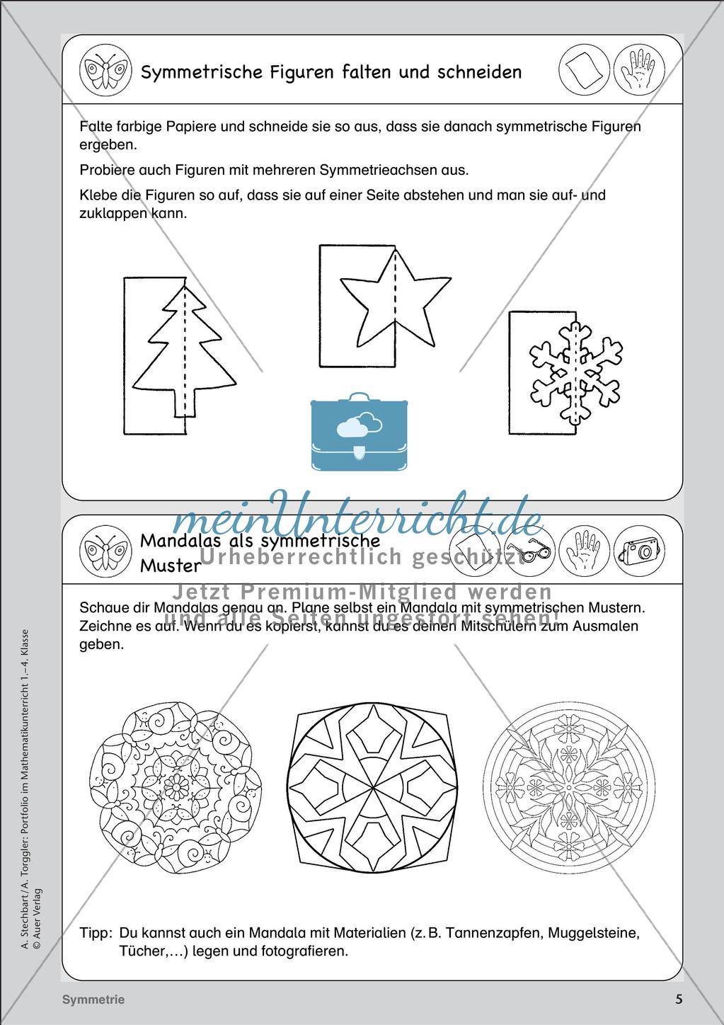 Portfolio im Mathematikunterricht - Symmetrie Preview 7
