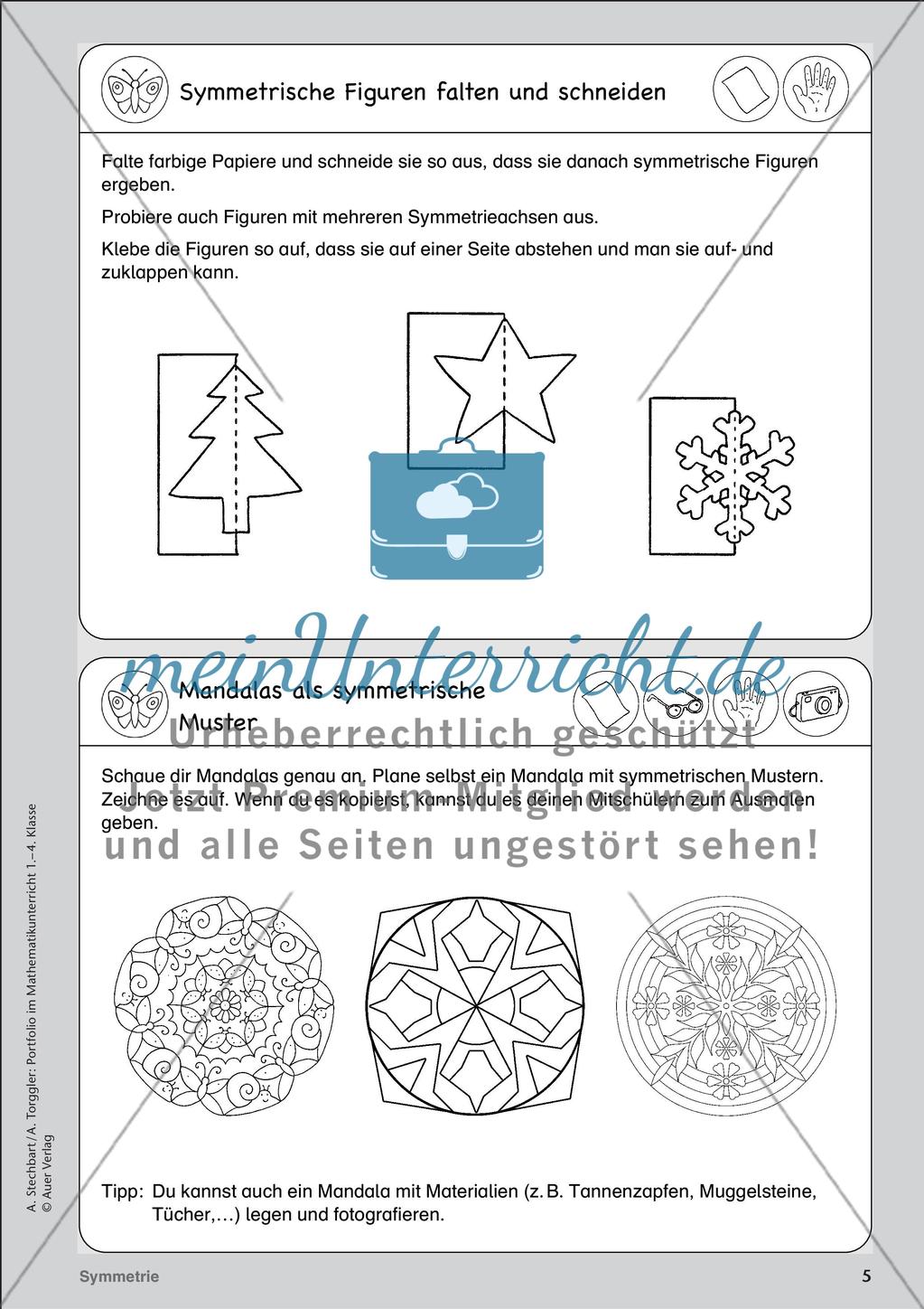 Portfolio im Mathematikunterricht - Symmetrie Preview 7