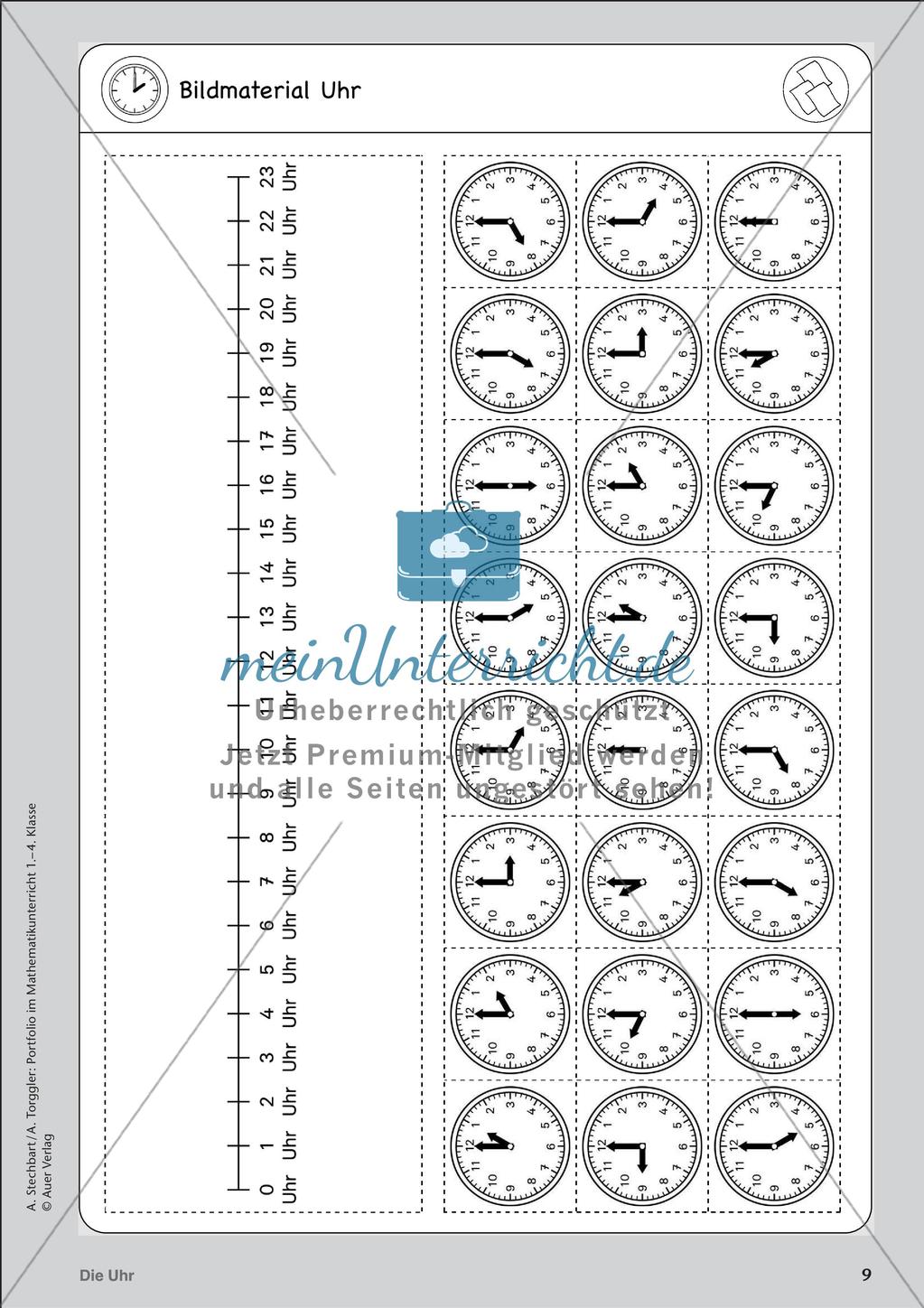 Portfolio im Mathematikunterricht - Die Uhr Preview 11
