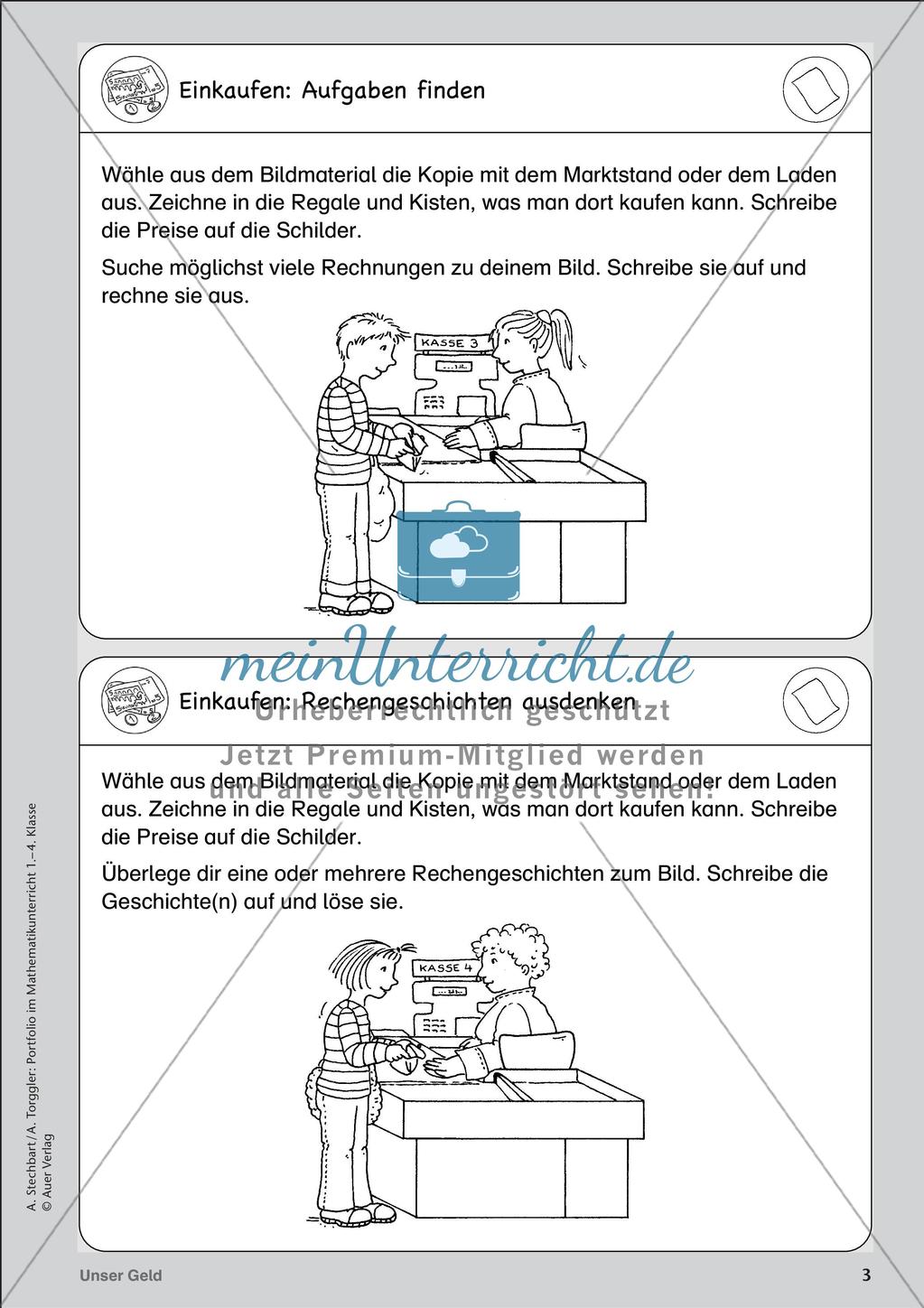 Portfolio im Mathematikunterricht - Unser Geld Preview 5