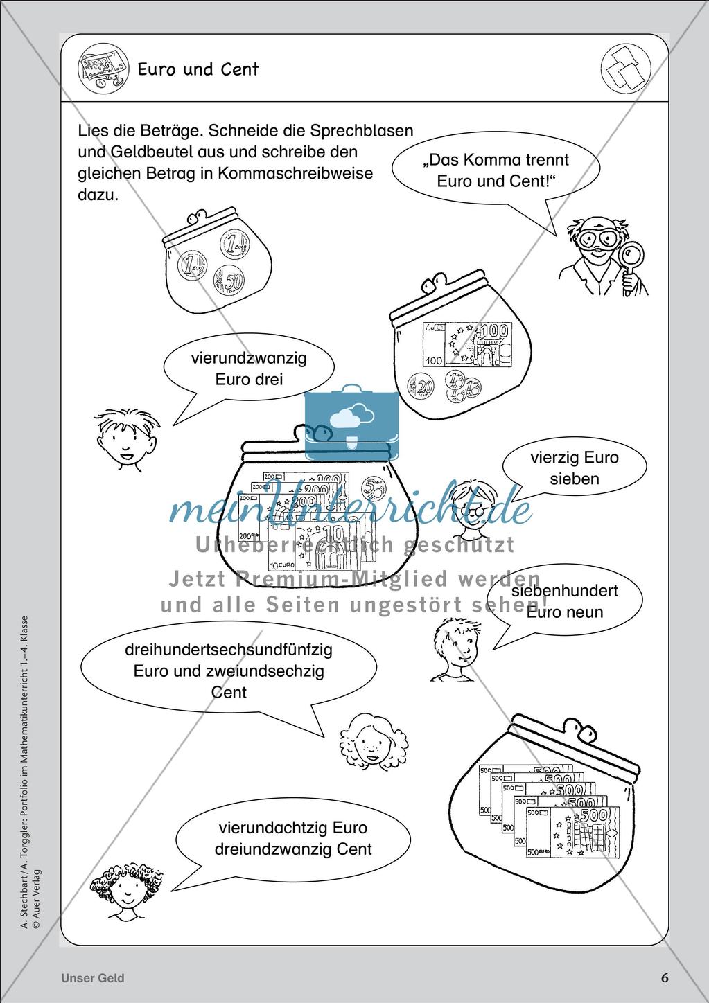 Portfolio im Mathematikunterricht - Unser Geld Preview 8