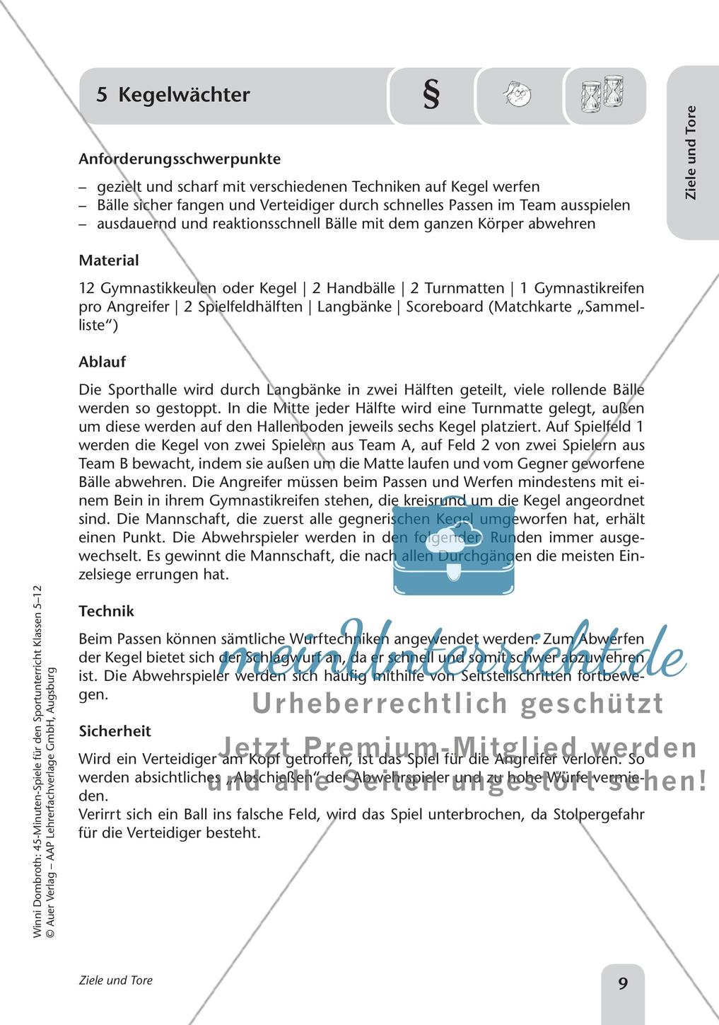 45-Minuten-Spiele für den Sportunterricht: Ziele und Tore Preview 11