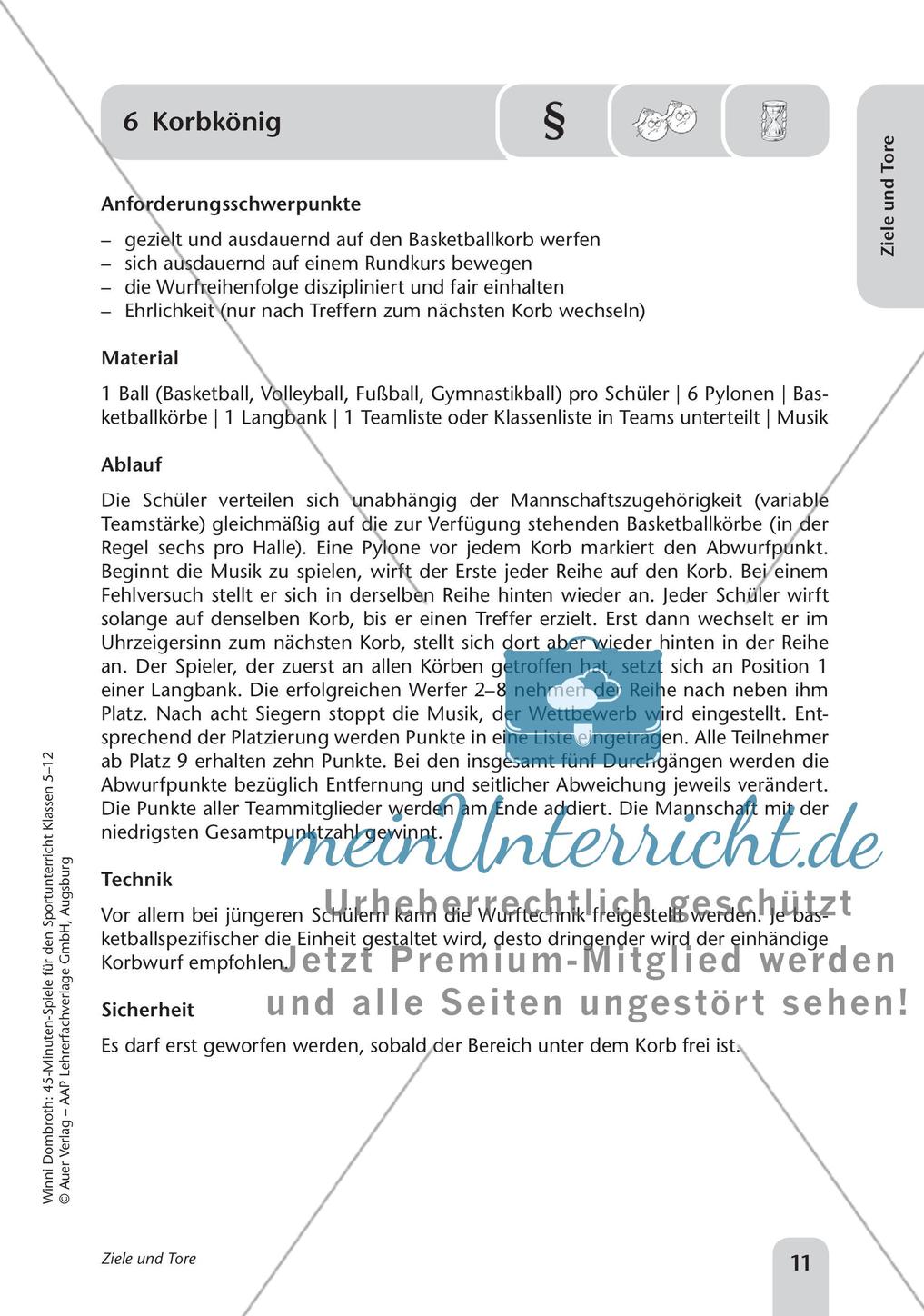 45-Minuten-Spiele für den Sportunterricht: Ziele und Tore Preview 13