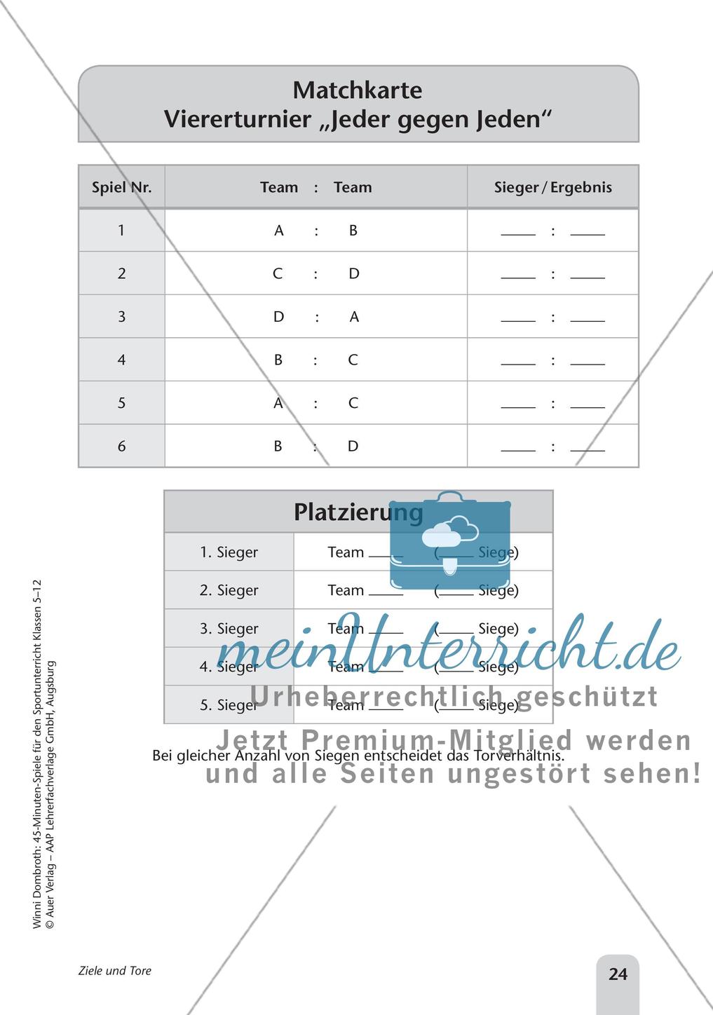 45-Minuten-Spiele für den Sportunterricht: Ziele und Tore Preview 26
