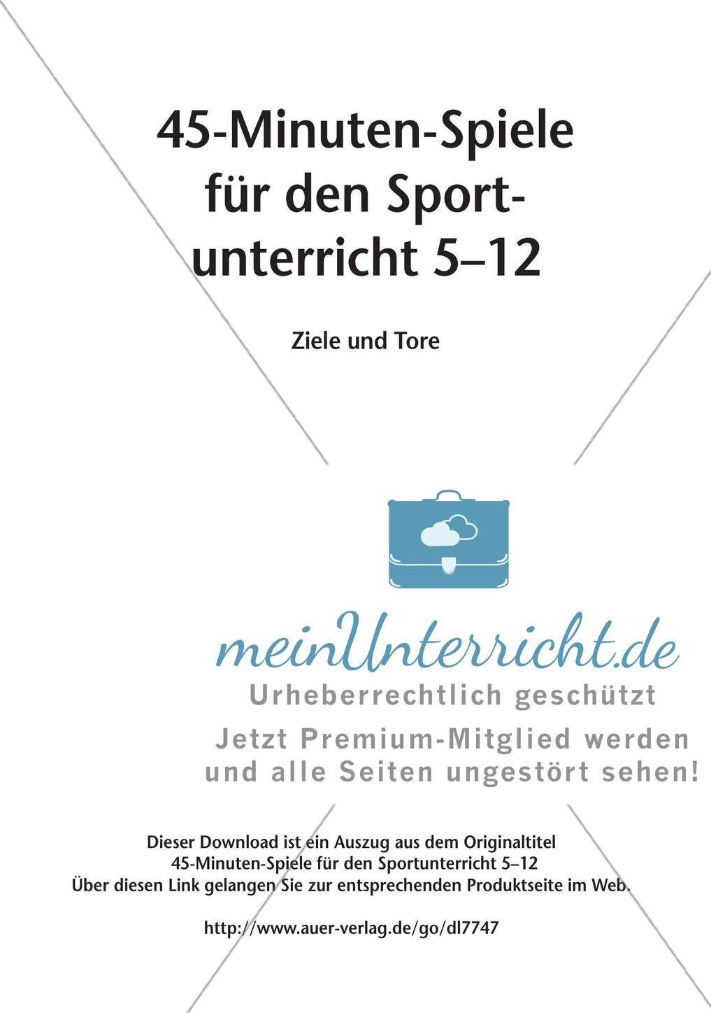 45-Minuten-Spiele für den Sportunterricht: Ziele und Tore Preview 2