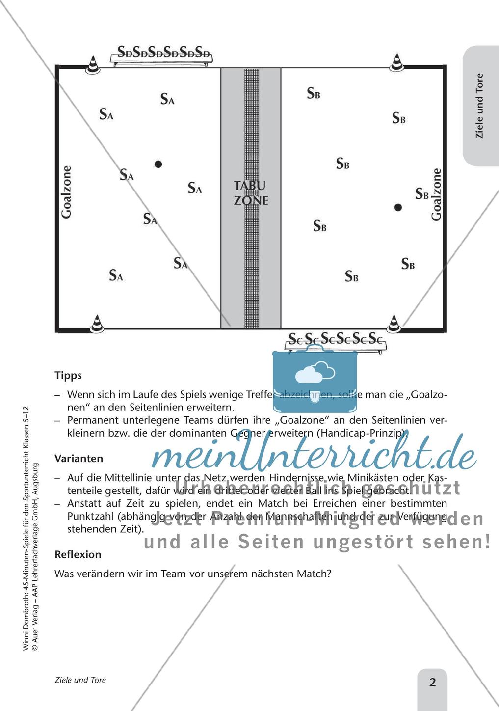 45-Minuten-Spiele für den Sportunterricht: Ziele und Tore Preview 4