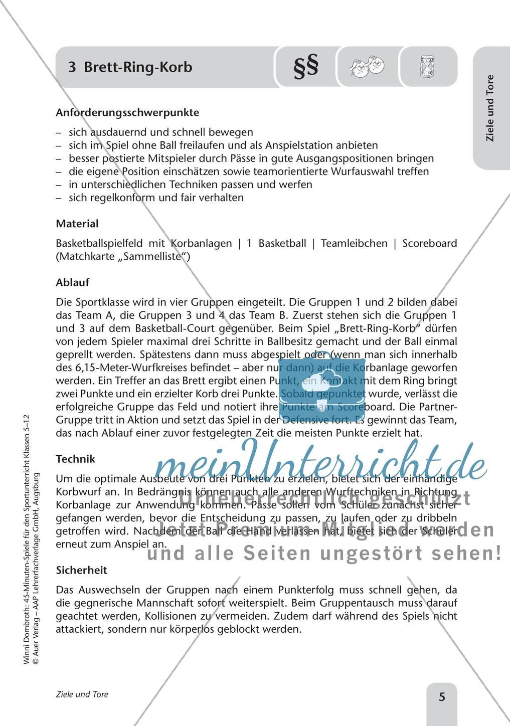 45-Minuten-Spiele für den Sportunterricht: Ziele und Tore Preview 7
