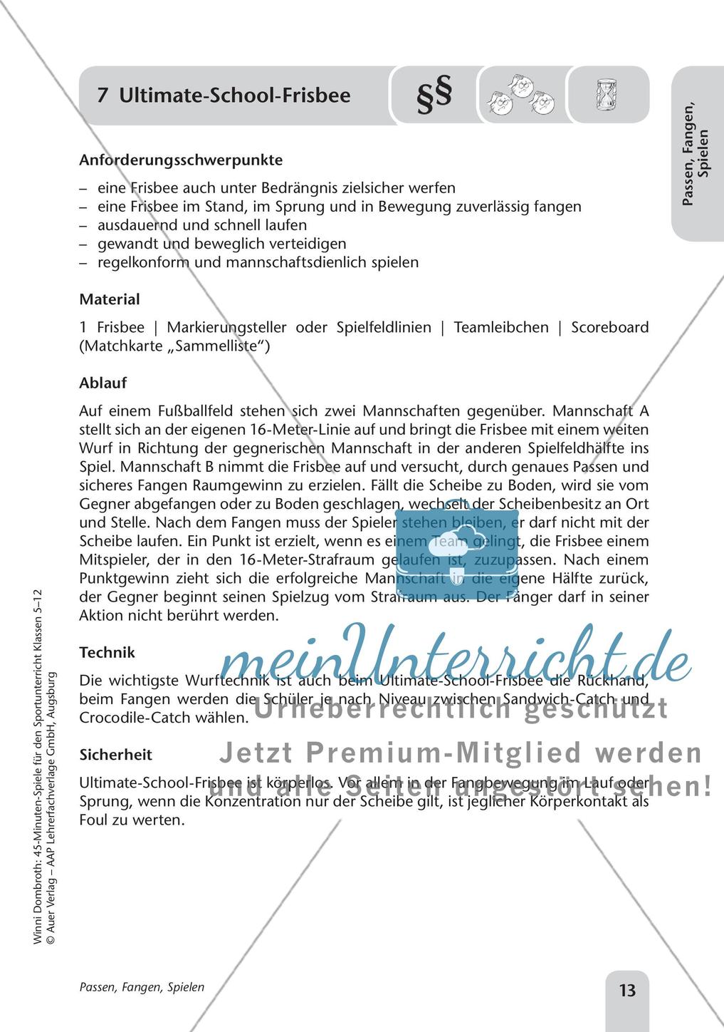 45-Minuten-Spiele für den Sportunterricht: Passen, Fangen, Spielen Preview 15