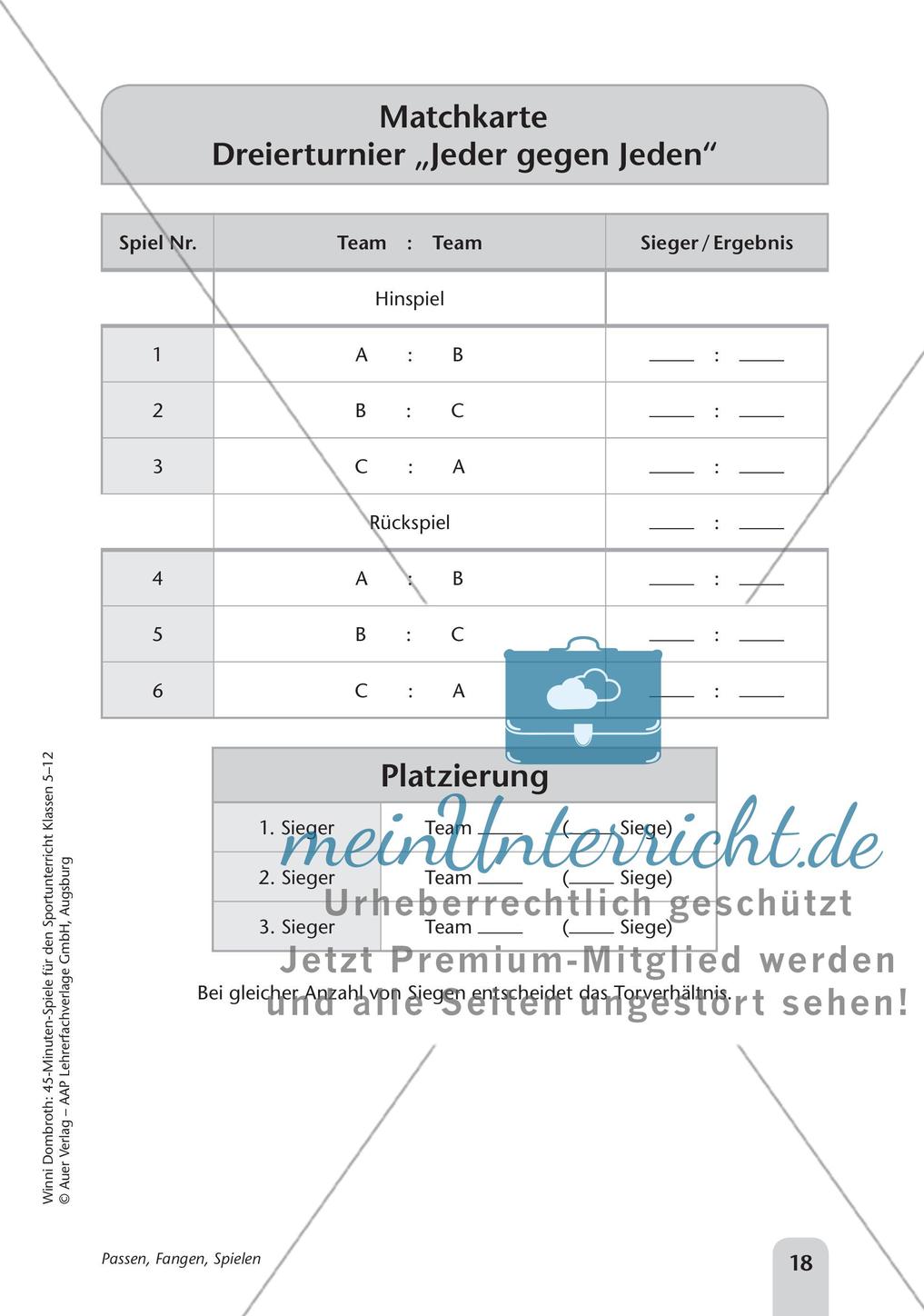 45-Minuten-Spiele für den Sportunterricht: Passen, Fangen, Spielen Preview 20