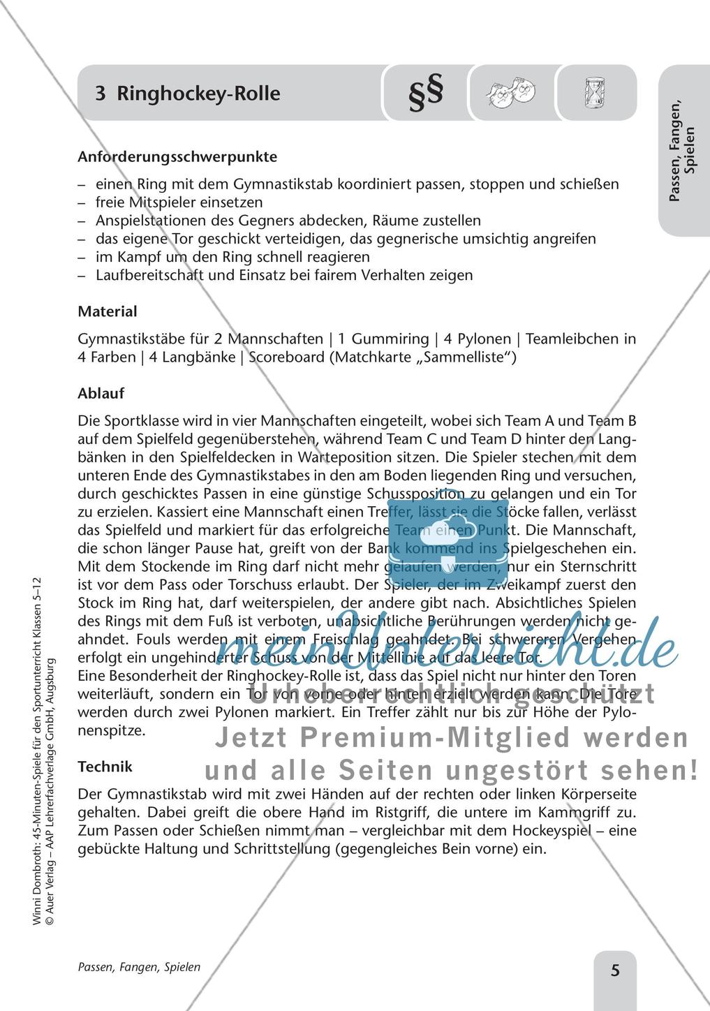 45-Minuten-Spiele für den Sportunterricht: Passen, Fangen, Spielen Preview 7