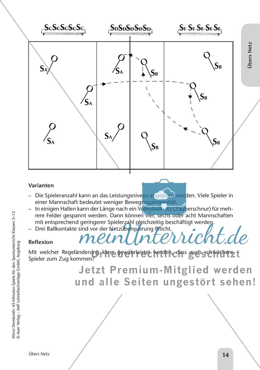 45-Minuten-Spiele für den Sportunterricht: Übers Netz Preview 16