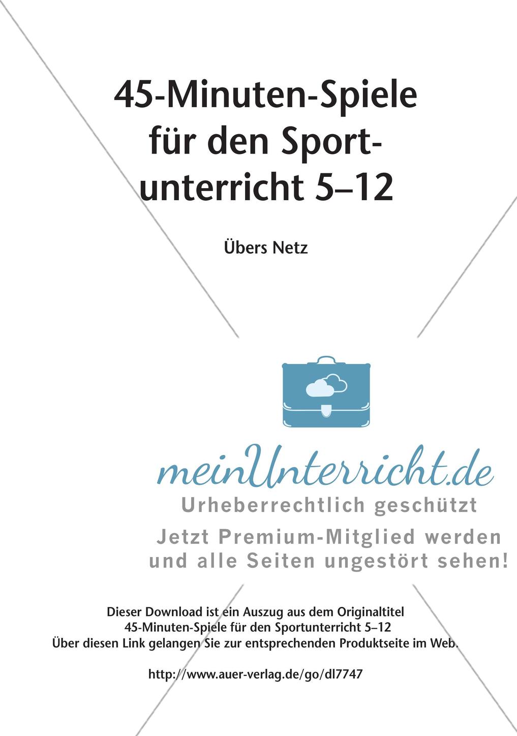 45-Minuten-Spiele für den Sportunterricht: Übers Netz Preview 2